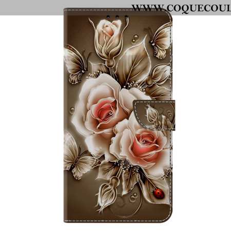Housse Samsung Galaxy S26 Plus 5G Roses Marrons