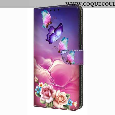 Housse Samsung Galaxy S26 Plus 5G Motif Papillon Floral