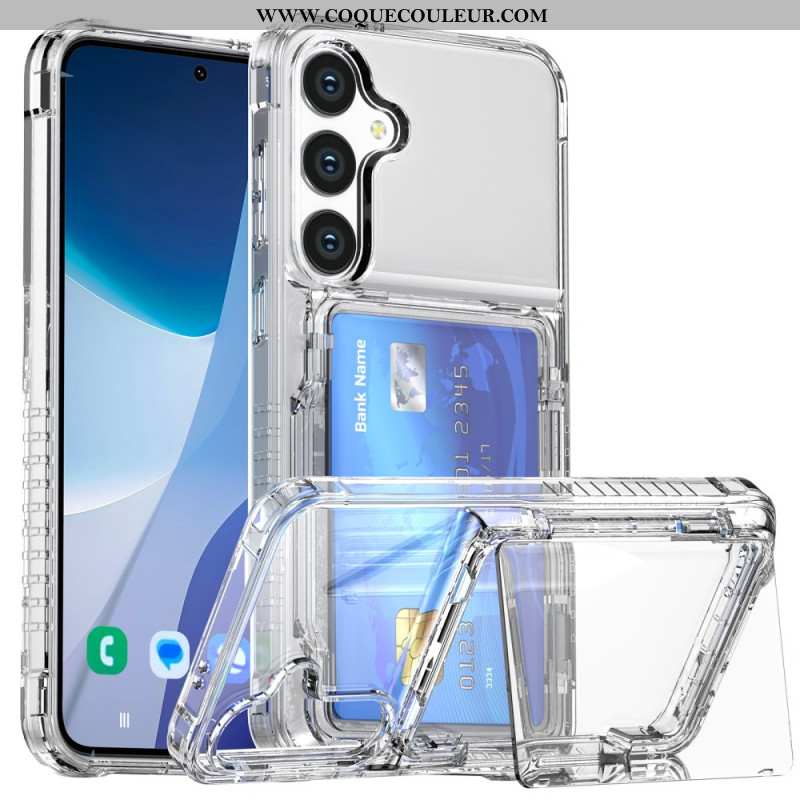 Coque Samsung Galaxy S26 Plus Transparente Porte-Cartes et Support