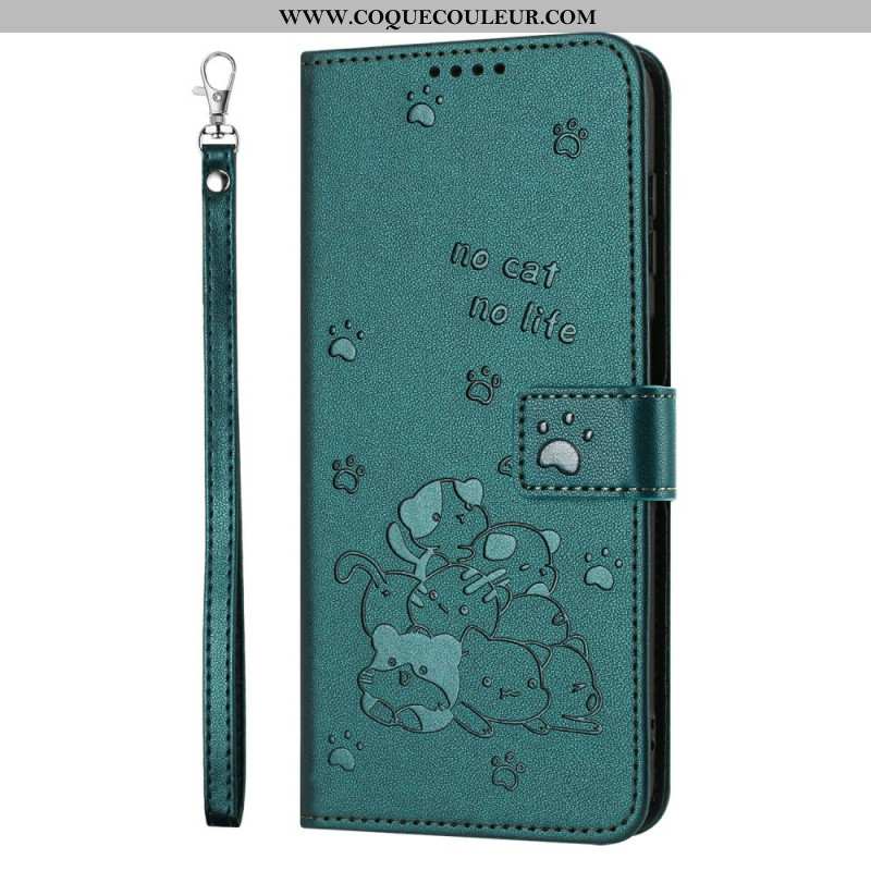 Housse Samsung Galaxy S26 Motif Chats et Lanière