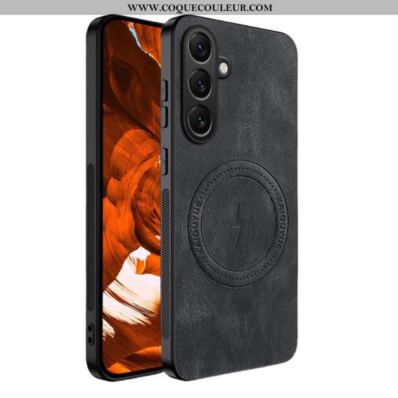 Coque Samsung Galaxy S26 Magnétique Effet Cuir