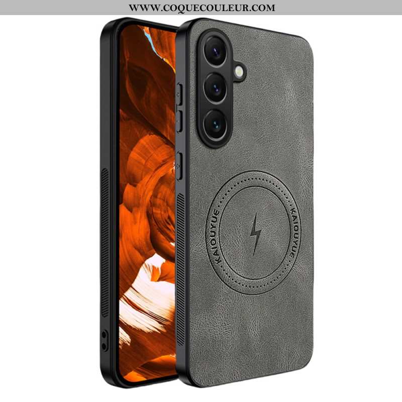 Coque Samsung Galaxy S26 Magnétique Effet Cuir