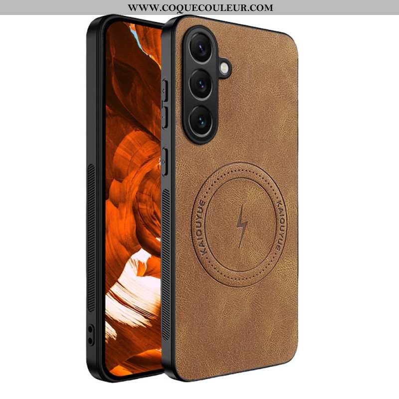 Coque Samsung Galaxy S26 Magnétique Effet Cuir