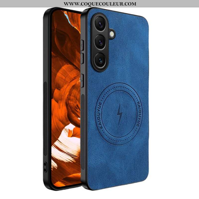 Coque Samsung Galaxy S26 Magnétique Effet Cuir