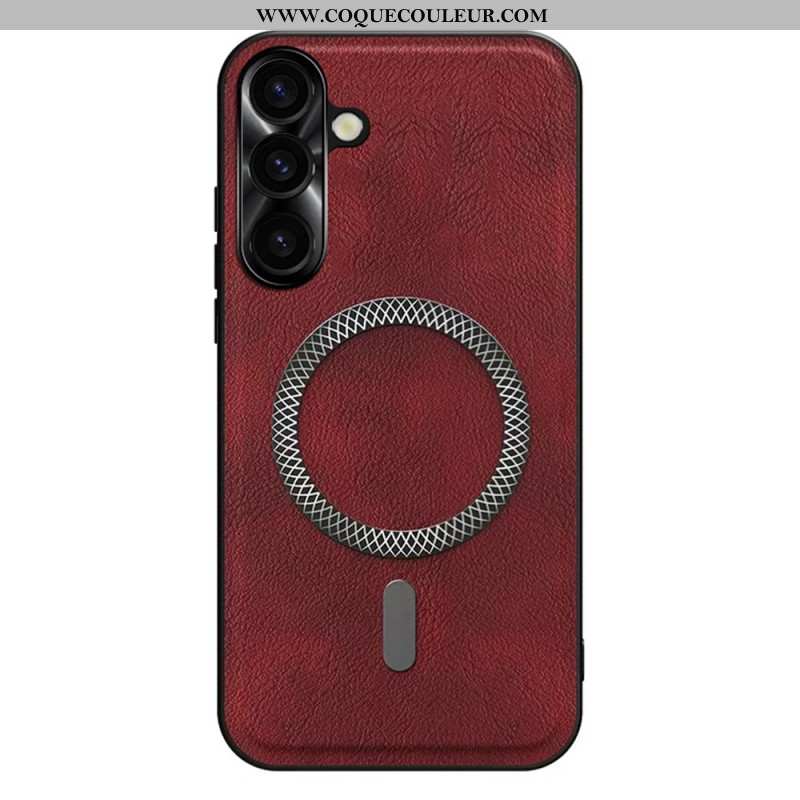 pour Samsung Galaxy S26 Cadre Métal pour Objectif Effet Cuir