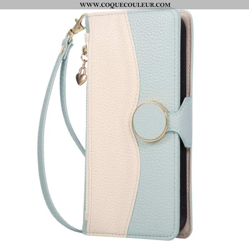 Housse Samsung Galaxy S26 Portefeuille Bicolore à Fermeture Éclair