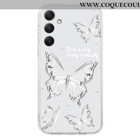 Coque Samsung Galaxy S26 Papillons Blancs
