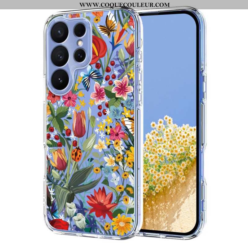 Coque Samsung Galaxy S26 Ultra Papillons et Fleurs