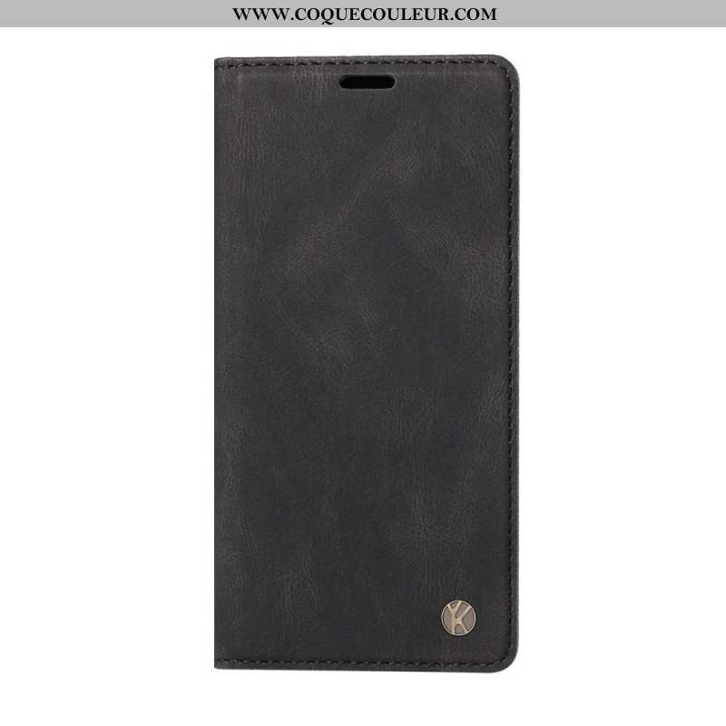 Flip Cover Samsung Galaxy S26 Ultra Effet Daim YIKATU