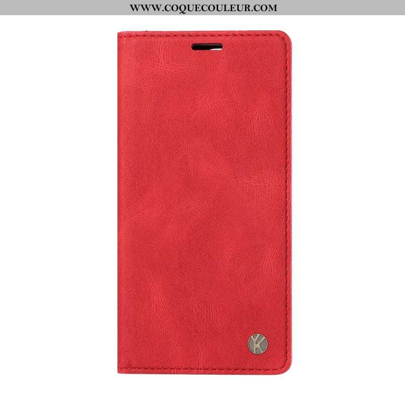 Flip Cover Samsung Galaxy S26 Ultra Effet Daim YIKATU