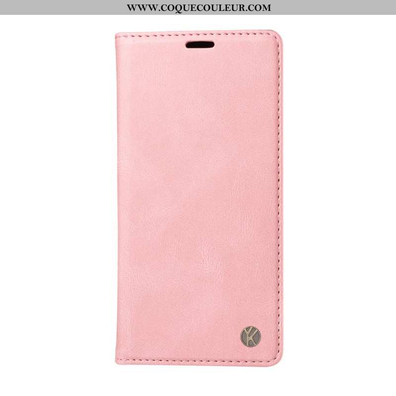 Flip Cover Samsung Galaxy S26 Ultra Effet Daim YIKATU