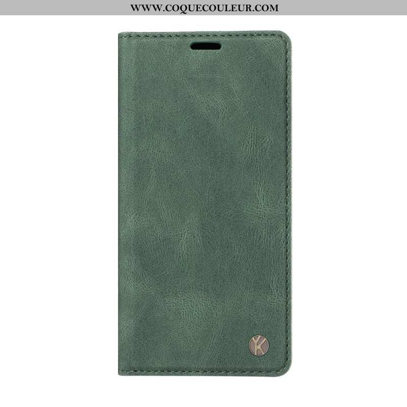 Flip Cover Samsung Galaxy S26 Ultra Effet Daim YIKATU