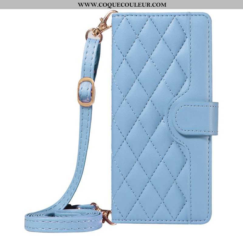 Housse Samsung Galaxy S26 Ultra Matelassée avec Lanière et Bandoulière