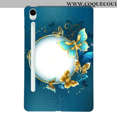 Coque Samsung Galaxy Tab S10 FE Plus Cercle et Papillons