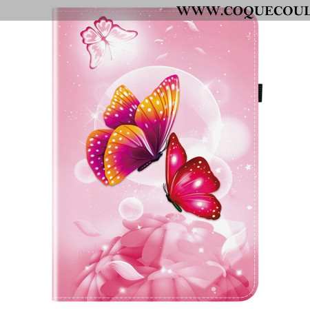 Étui Samsung Galaxy Tab S10 FE Plus Papillons Roses