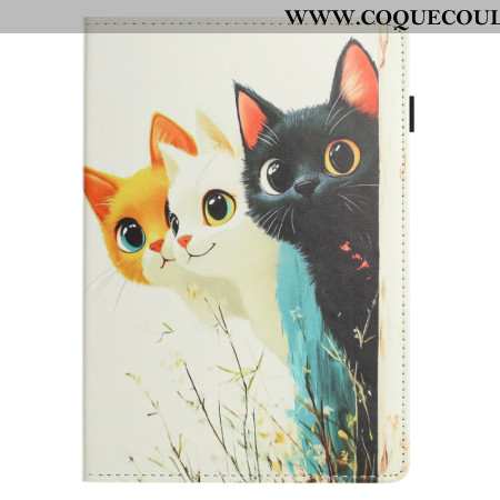 Étui Samsung Galaxy Tab S10 FE / S9 / S9 FE Motif Trois Chats