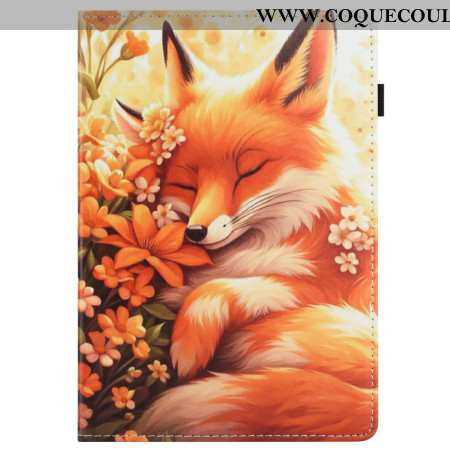 Étui Samsung Galaxy Tab S10 FE / S9 / S9 FE Renard fleuri