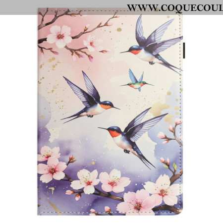 Étui Samsung Galaxy Tab S10 FE / S9 / S9 FE Oiseaux