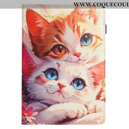 Étui Samsung Galaxy Tab S10 FE / S9 / S9 FE Motif Deux Chats