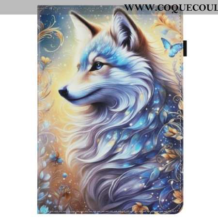 Étui Samsung Galaxy Tab S10 FE / S9 / S9 FE Loup Blanc