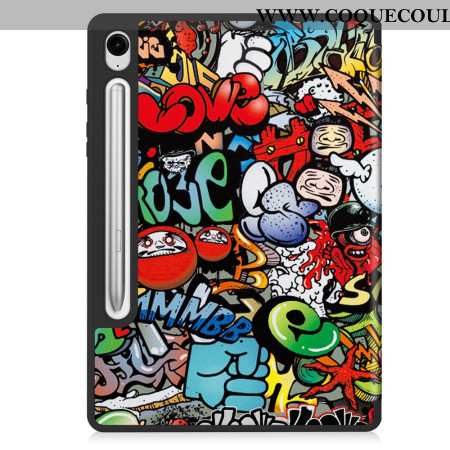 Smart Case Samsung Galaxy Tab S10 Lite Porte-Stylet Graffiti