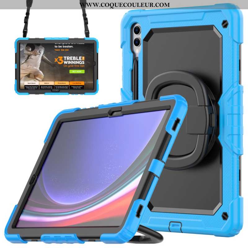 Coque Samsung Galaxy Tab S10 Plus / S9 Plus Protection Ultra Résistante avec Porte-Stylet et Bandoul