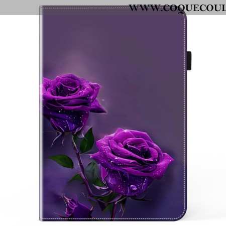 Étui Samsung Galaxy Tab S10 Plus / S9 FE Plus / S9 Plus Roses Violettes