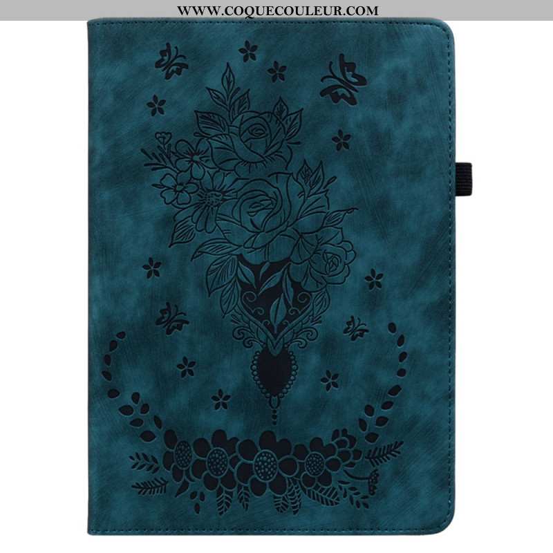 Étui Samsung Galaxy Tab S10 Plus / S9 Plus Papillons et Roses