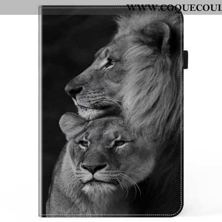 Étui Samsung Galaxy Tab S10 Ultra / S9 Ultra Couple de Lions