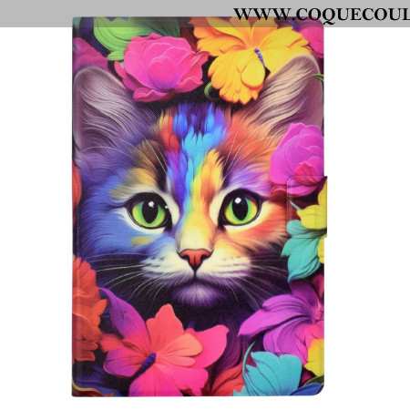 Housse Samsung Galaxy Tab S11 Chat Coloré