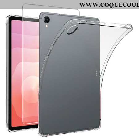 Coque Samsung Galaxy Tab S11 Transparente avec Protection d'Écran en Verre Trempé