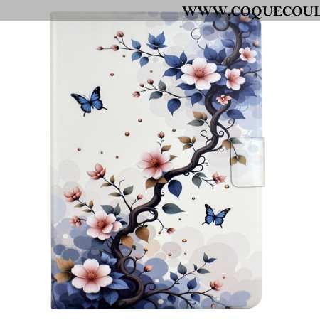 Housse Samsung Galaxy Tab S11 Fleurettes et Papillons