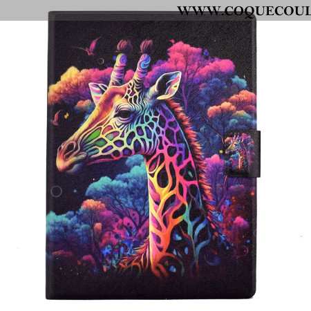 Housse Samsung Galaxy Tab S11 Girafe Colorée