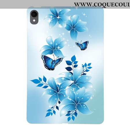 Coque Samsung Galaxy Tab S11 Petits Papillons Bleus