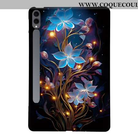 Coque Samsung Galaxy Tab S11 Ultra Fleurettes Bleues
