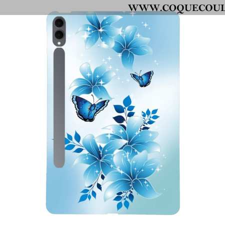 Coque Samsung Galaxy Tab S11 Ultra Papillons Bleus