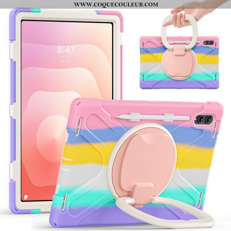Coque Samsung Galaxy Tab S11 Ultra Triple Protection avec Poignée Rotative à