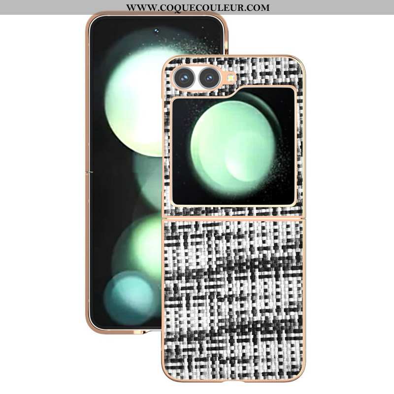 Coque Samsung Galaxy Z Flip 7 FE / Z Flip 6 Simili Cuir Texturé