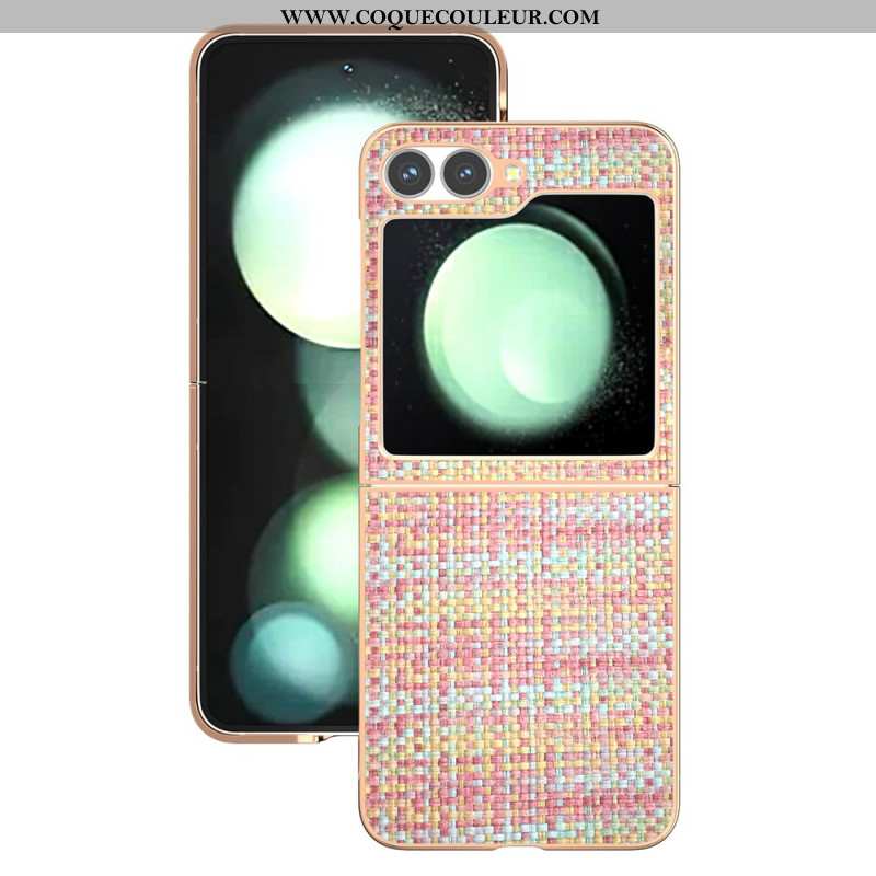 Coque Samsung Galaxy Z Flip 7 FE / Z Flip 6 Simili Cuir Texturé