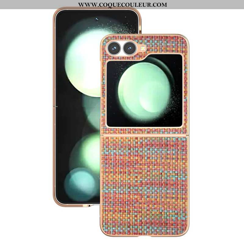 Coque Samsung Galaxy Z Flip 7 FE / Z Flip 6 Simili Cuir Texturé