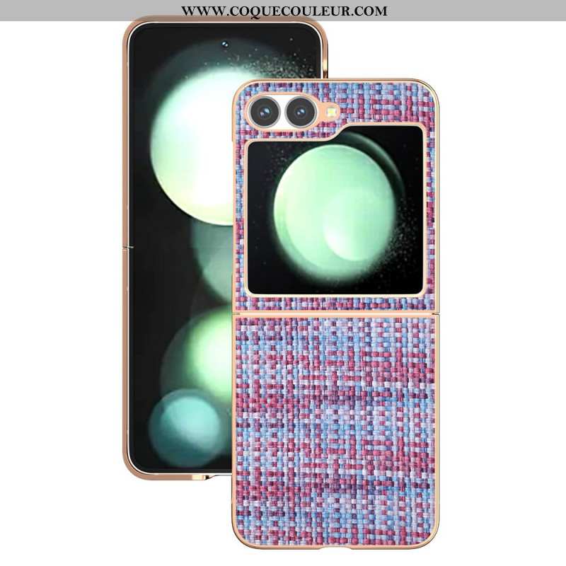Coque Samsung Galaxy Z Flip 7 FE / Z Flip 6 Simili Cuir Texturé