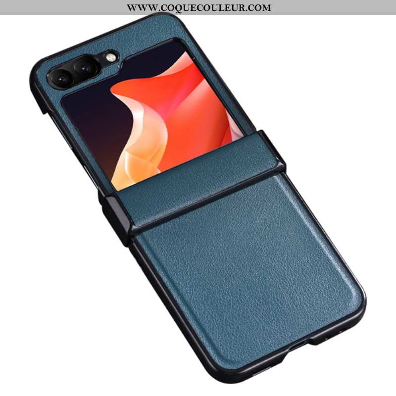 Coque Samsung Galaxy Z Flip 7 FE / Z Flip 6 Ultra Mince Simili Cuir