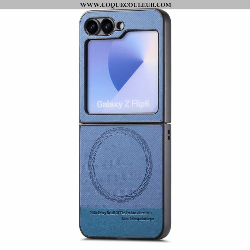 Coque Samsung Galaxy Z Flip 7 FE / Z Flip 6 Compatible MagSafe Texture Denim