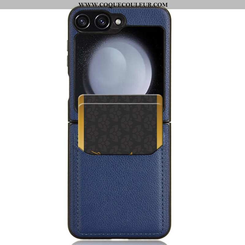 Coque Samsung Galaxy Z Flip 7 FE / Z Flip 6 Texture Litchi Porte-Cartes