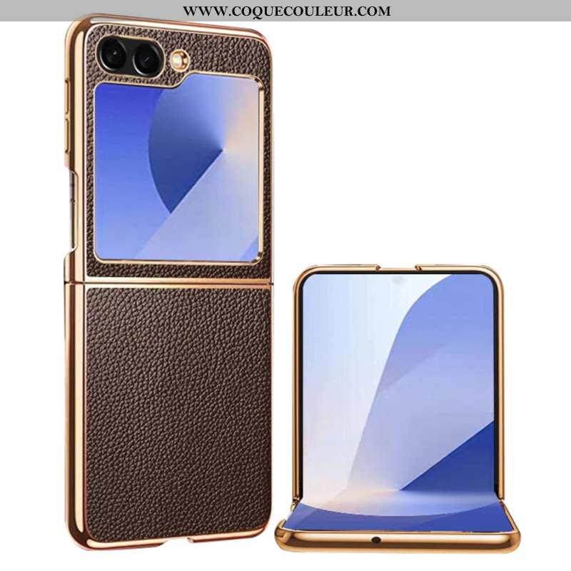 Coque Samsung Galaxy Z Flip 7 FE / Z Flip 6 Véritable Cuir