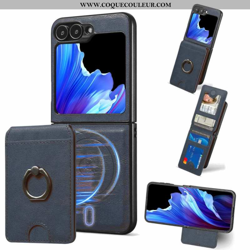 Coque Samsung Galaxy Z Flip 7 FE / Z Flip 6 Magnétique avec porte-cartes détachable