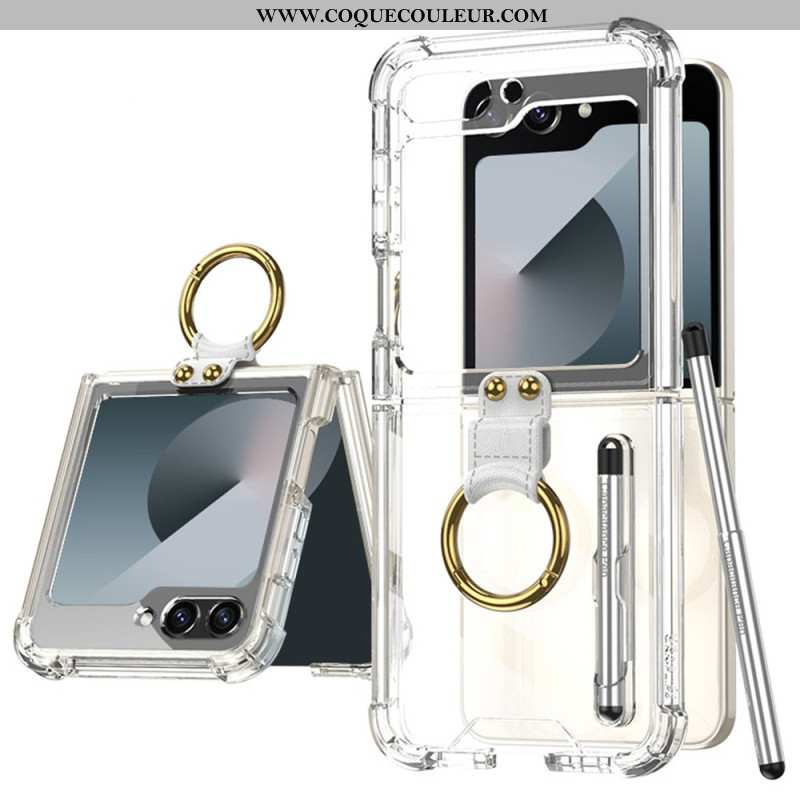 Coque Samsung Galaxy Z Flip 7 FE / Z Flip 6 Anneau-Support et Stylet