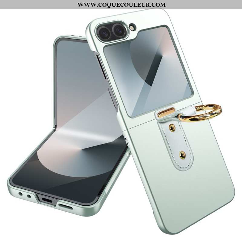 Coque Samsung Galaxy Z Flip 7 FE / Z Flip 6 Support Anneau et Film Protecteur