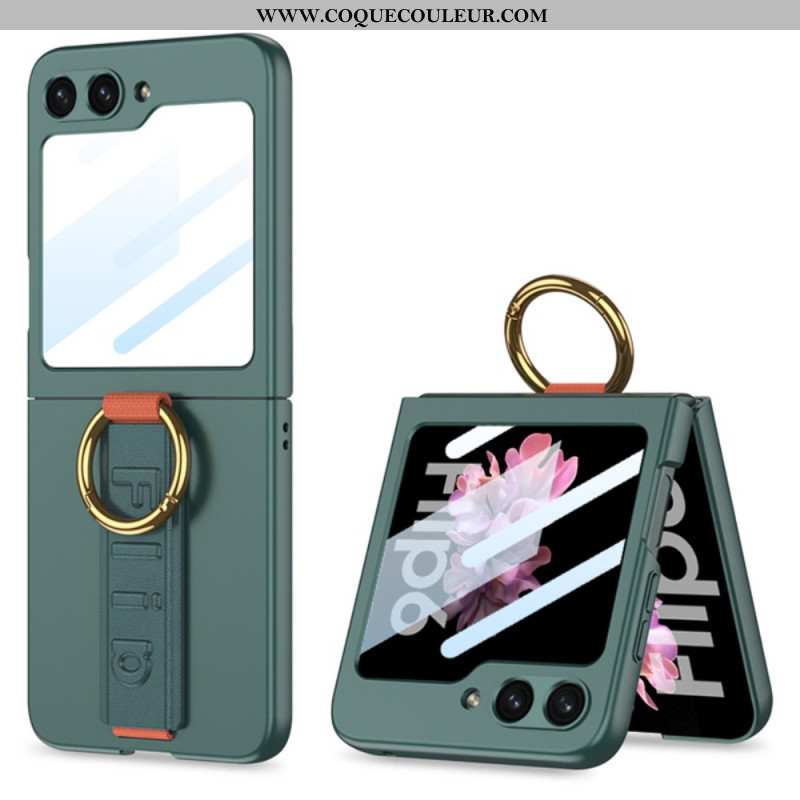 Coque Samsung Galaxy Z Flip 7 FE / Z Flip 6 Anneau-Suppport et Sangle GKK