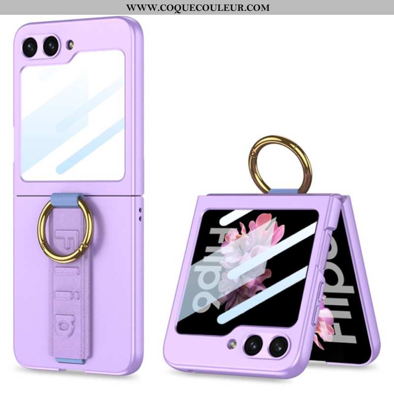 Coque Samsung Galaxy Z Flip 7 FE / Z Flip 6 Anneau-Suppport et Sangle GKK